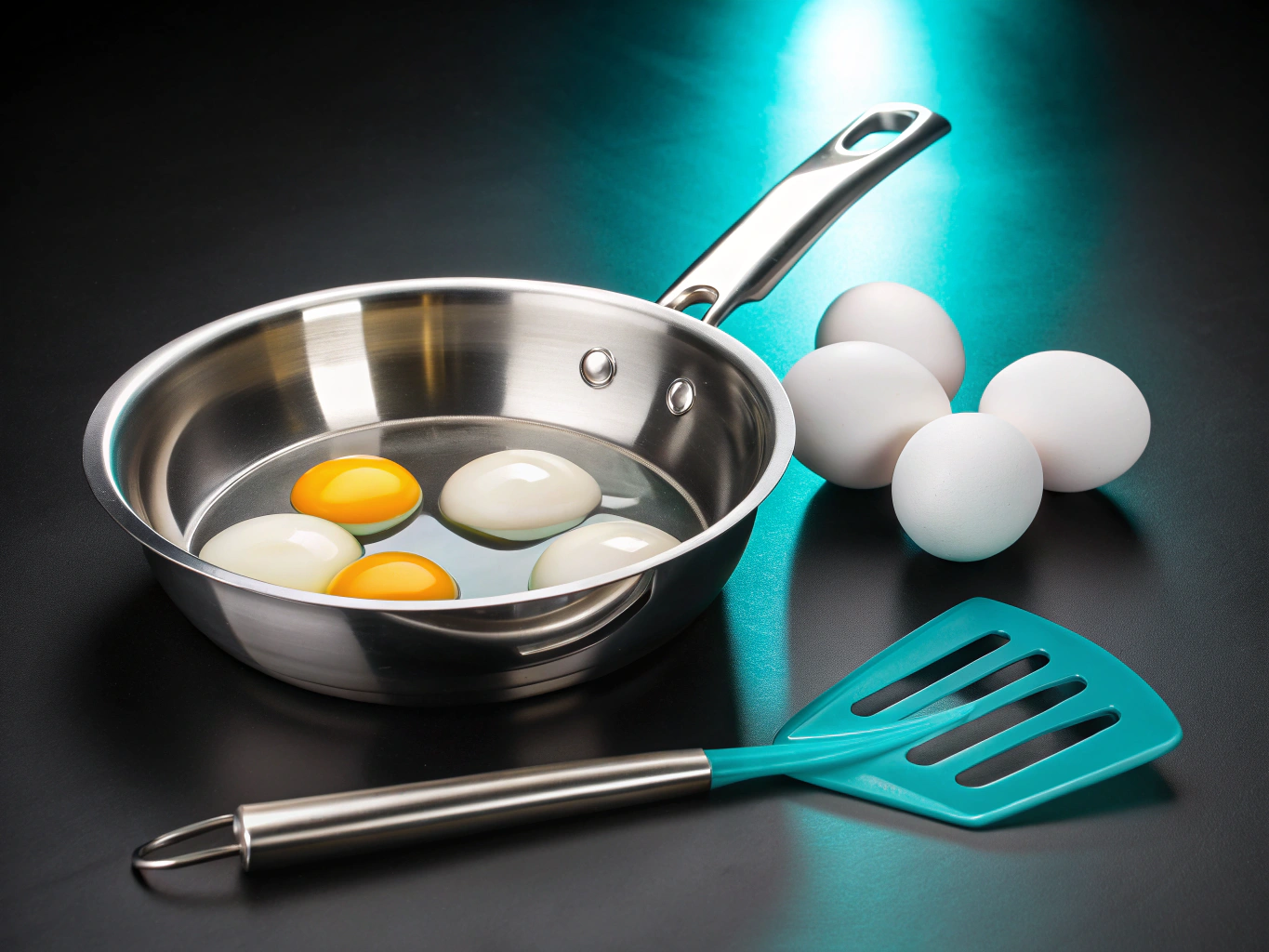 how to cook eggs in stainless steel pan