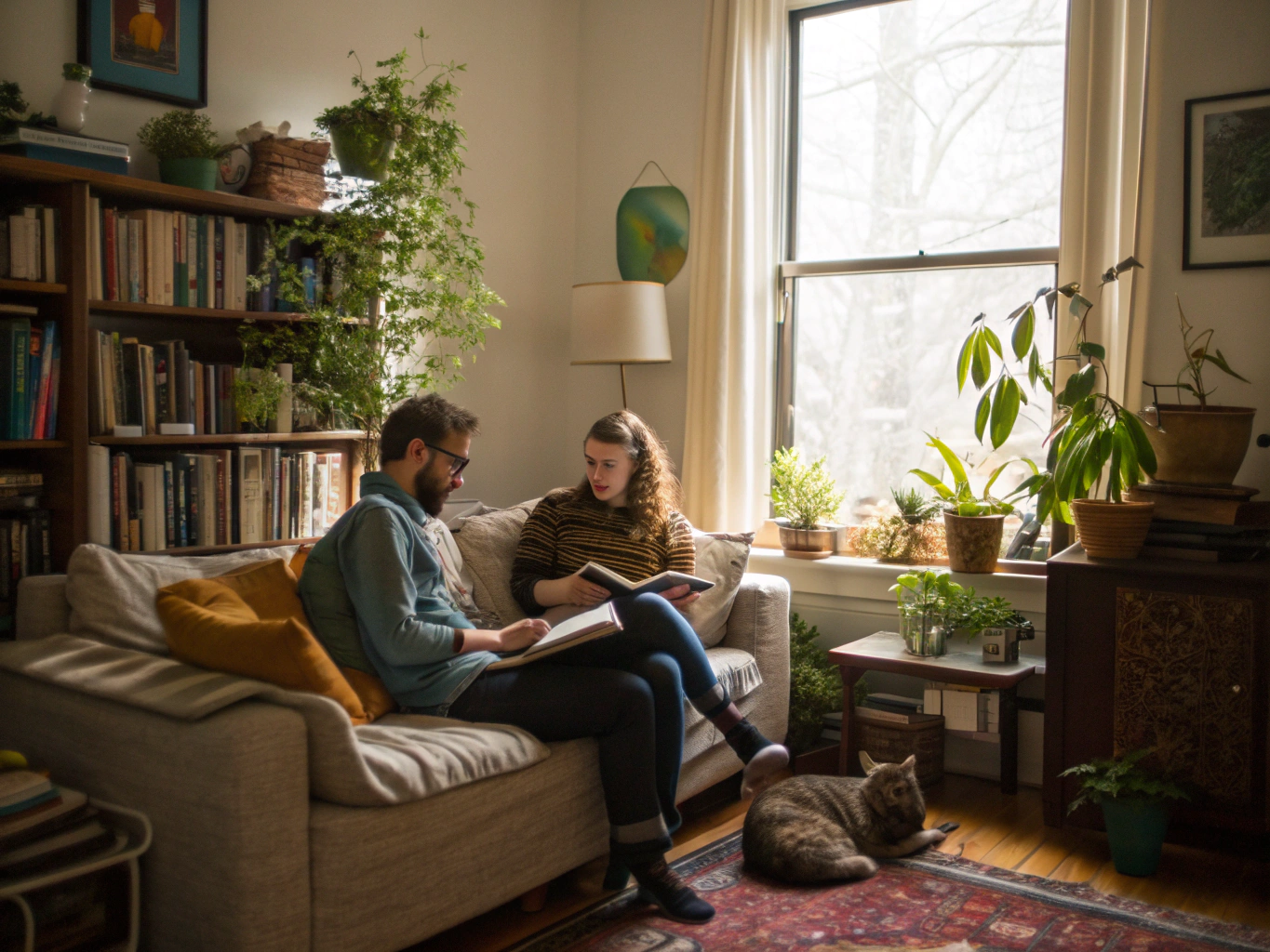 walnut bedside table